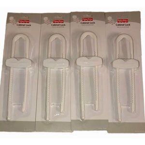 FISHER PRICE Cabinet Child Safety Lock Lot of 4 Easy to Use & Install NEW